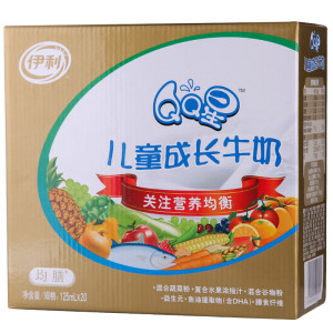 伊利qq星儿童成长牛奶营养均膳型125ml*20/提