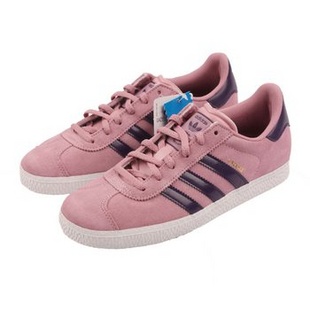 adidas 三叶草 gazelle 2 j 羚羊系列 女子板鞋 浅粉色 36