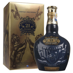 royal salute皇家礼炮21年特级700ml 进口洋酒 威士忌0.7l 蓝色