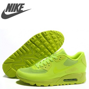 正品耐克nike air max90气垫跑步鞋男鞋女鞋(nike0983绿色 40)